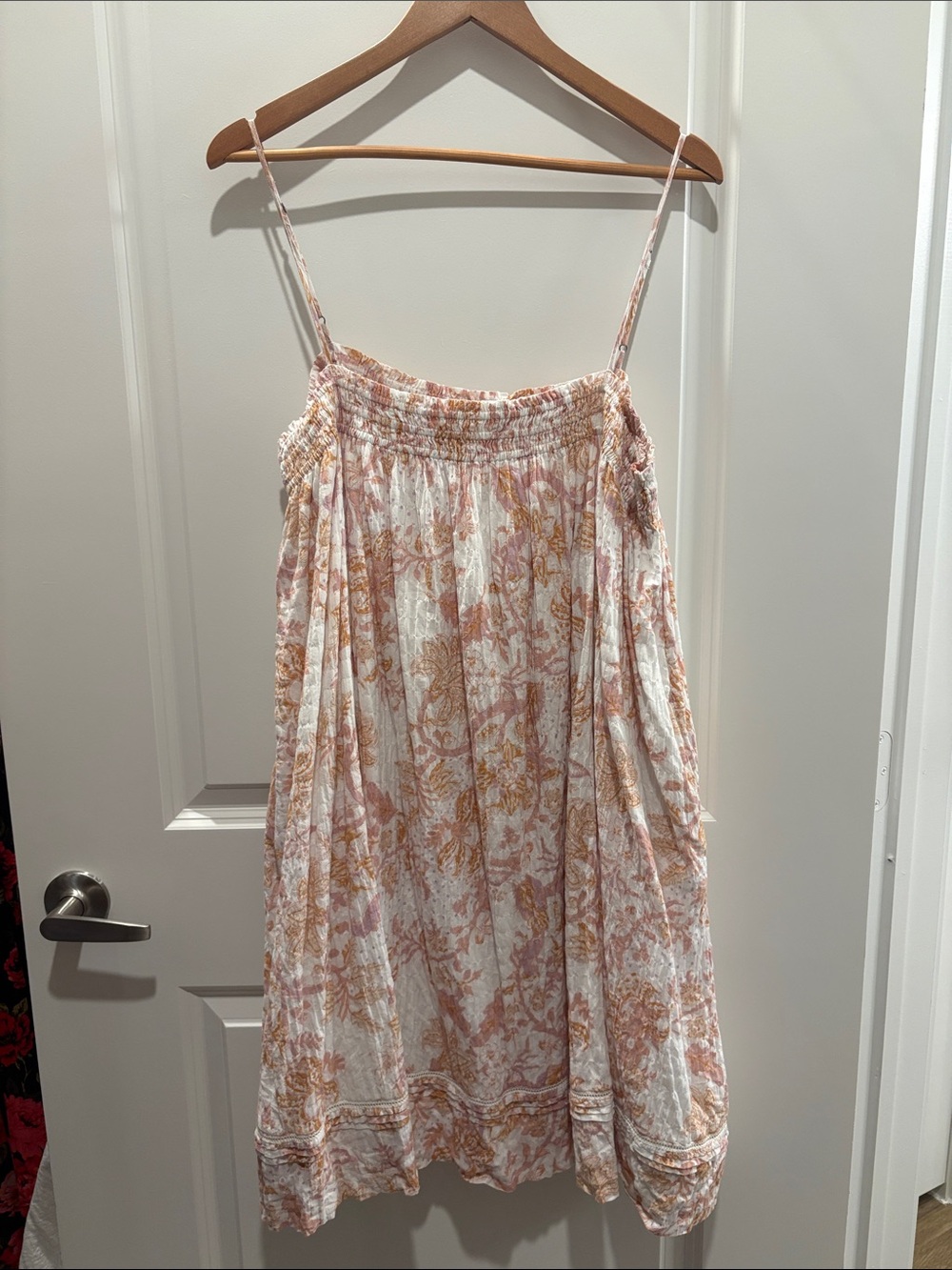 Lucky Brand Cream & Dusty Pink Floral Slip Dress